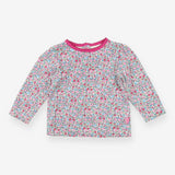 Floral Long Sleeve Pink Collar