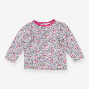 Floral Long Sleeve Pink Collar