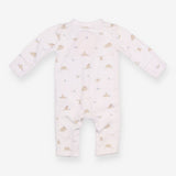 Footless sleepsuit white with baby bear