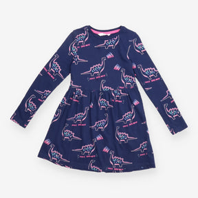 Blue Dinosaur Make Some Noise Jersey Dress