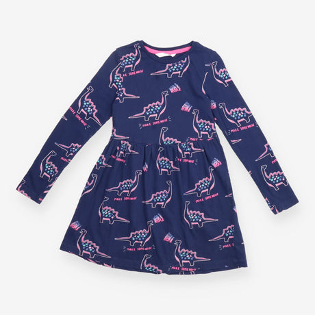 Blue Dinosaur Make Some Noise Jersey Dress
