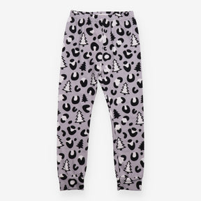 Legging Marl Grey with Trees and Cheetah Prints