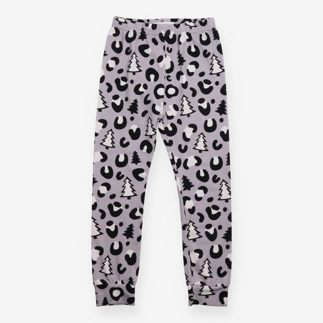 Legging Marl Grey with Trees and Cheetah Prints