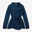 Maternity&Nursing Cardigan Chunky Knit Belted Teal