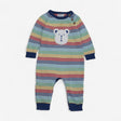 Romper Knit Bear Stripe with Teddy