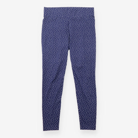 Leggings Navy Blue Polka Dot Cotton Jersey