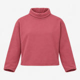 Dusky Rose Pink 100% Cotton Funnel Neck Long Sleev