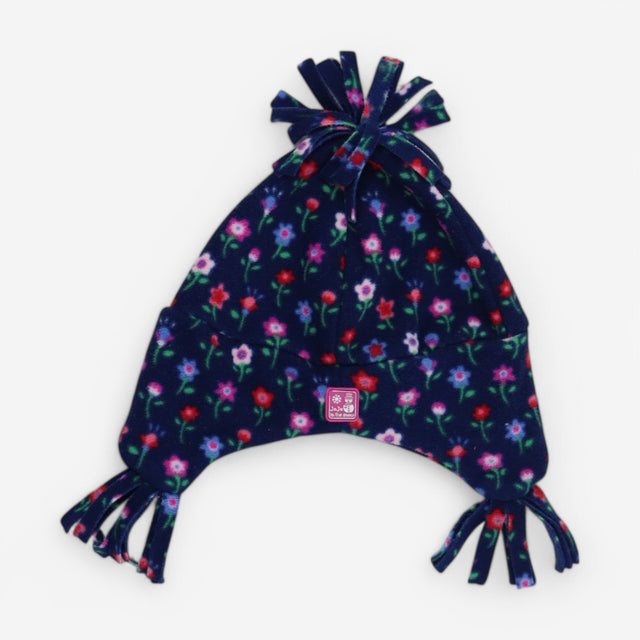 Hat Floral Fleece Blue 
