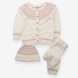 Outfit cream fairisle hat, joggers & top