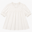 High Neck Top White Broderie Anglaise