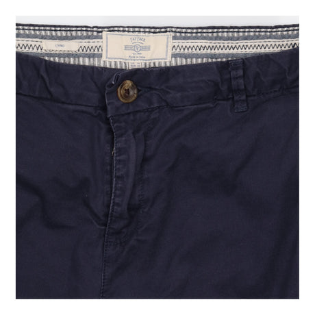 Chino Trousers in Navy Stretch Cotton with Slim Le