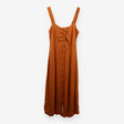 & Other Stories Orange Linen Sleeveless Dress with