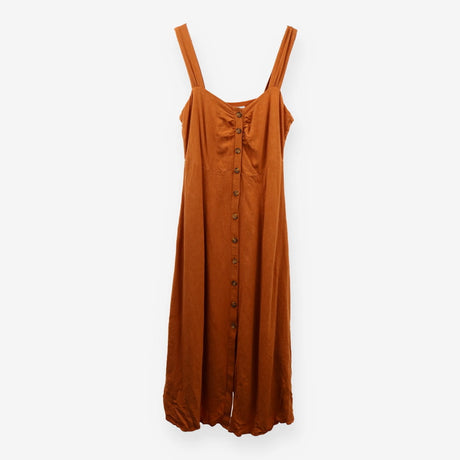 & Other Stories Orange Linen Sleeveless Dress with