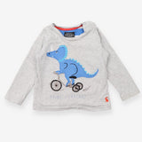 Trikeceratops Long Sleeve Grey T-shirt
