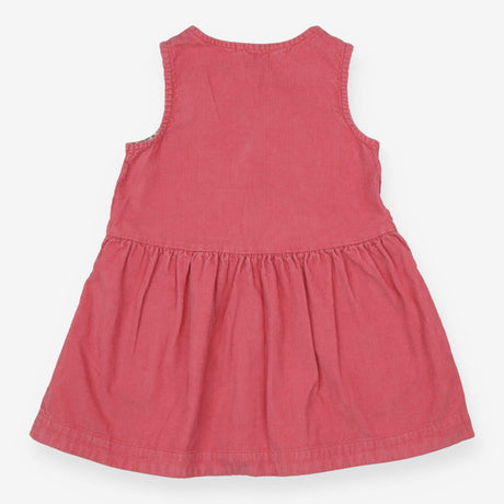Dress pink cord wooden effect buttons