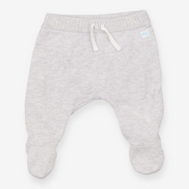 Knit footed leggings grey