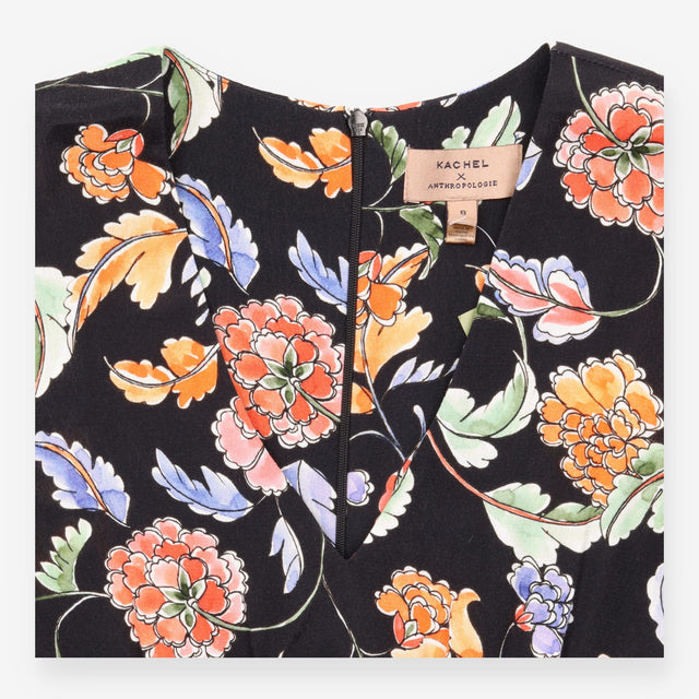 Anthropologie Maeve Black Multicolour Floral Print