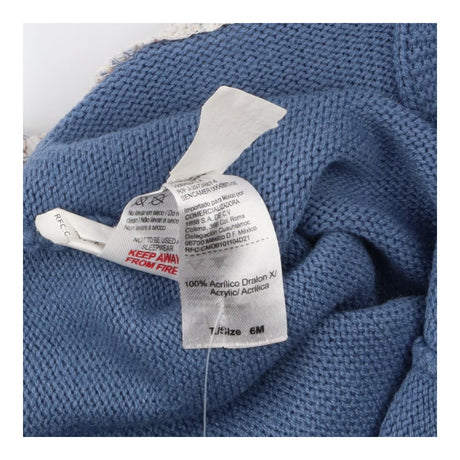 Sweater Cornflower Blue with Frill Shirt Collar