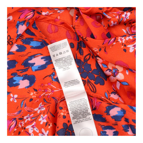 Co-ord Set Orange Floral Leopard Top Wrap Skirt