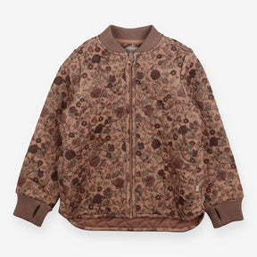 Jacket brown floral thermo