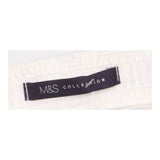 Trousers White Linen Wide Leg Belted