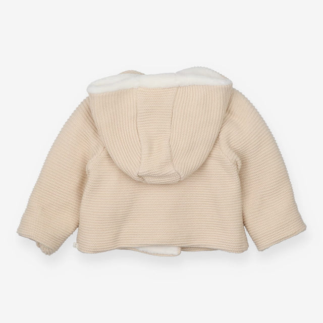 Cardigan Knit Fleece Lined Oatmeal