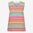 Dress Rosebud Rose and Rose Geometric Embroidered 