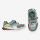 Trainers Blue with Rainbow Print 