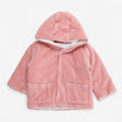 Hooded Cardigan Pink with spotted lining