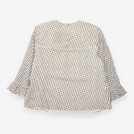 Cream & Black Ruffle Blouse