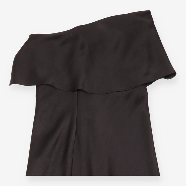 Bec + Bridge Black Strapless Foldover Neckline Mid
