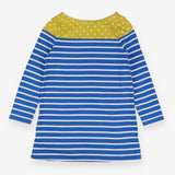 Dress Jersey Blue and Yellow Stripe 