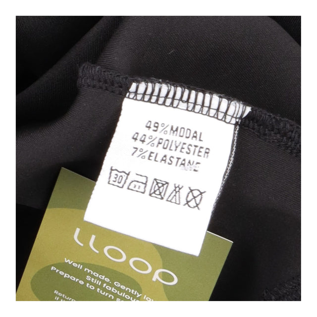 Sweatshirt Top Black Funnel Neck Contrast Sleeve