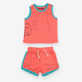 Finding Fugu Vest and Short Set Coral