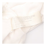 White Ribbed Cotton Stretch Crochet Lace Back Scoo