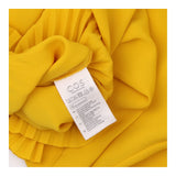 Mustard Yellow Pleated Hem Long Sleeve Blouse