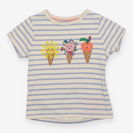 Blue Striped T-shirt with Ice Creams 