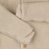 Cream Knit Hooded Cardigan