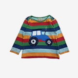 Blue Tractor Bobbie Applique