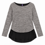Grey Marl Layered Long Sleeve Maternity Nursing To