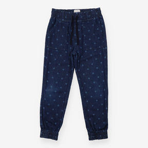 Pull on Cuffed Jean with Flowers