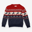 Red and Blue Reindeer Knit sweater