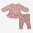 Outfit Pink Floral Tunic and Leggings with Heart P