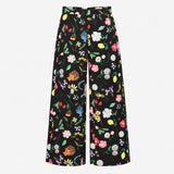 Black Lemon Fruit Floral Print Stretch Claude Bota