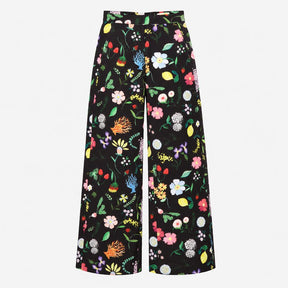 Black Lemon Fruit Floral Print Stretch Claude Bota