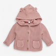 Rose Pink Hooded Cardigan with Ears