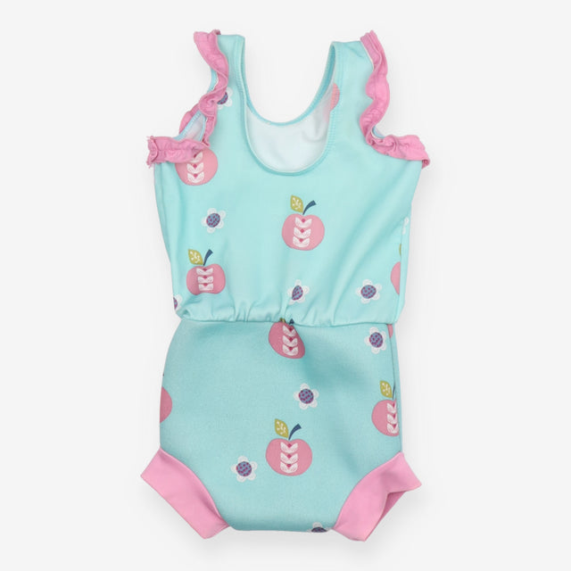 Blue and Pink Apple Swimsuit