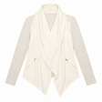 Ivory Waterfall Open Front Drape Cardigan