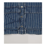 Jacket Blue Striped Denim Utility Button Up