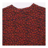 Red Black Animal Leopard Print Lyocell Cotton High